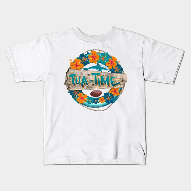 Tua Time Aloha Summer Kids T-Shirt by Car Boot Tees